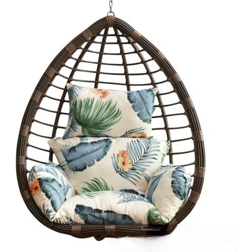 Swing Cushion Egg Hammock Hanging Basket Chair Nest Backrest Pillow for Indoor Outdoor Patio Yard Garden Beach Office(No Swing)