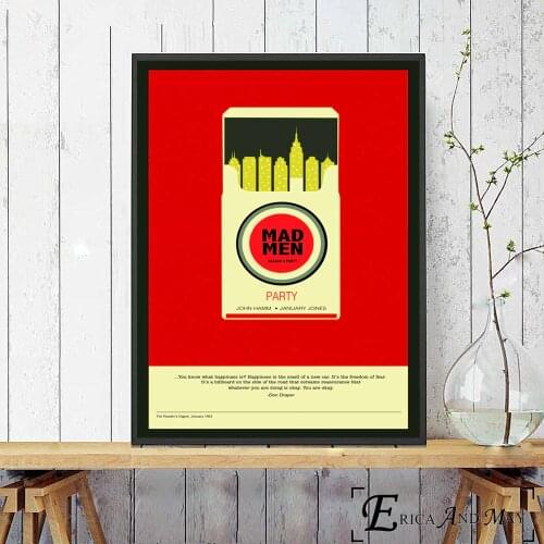 Mad Men Party Quote Canvas Art Print Poster Wall Pictures For Bed Room Decoration Home Decor No Frame