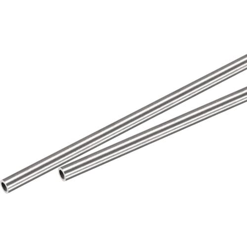 Uxcell 304 Stainless Steel Round Tube 3mm OD 0.5mm Wall Thickness 250mm Length 2 Pcs
