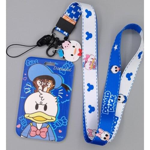 LB1468 Donald Duck Cute Lanyard For Keychain ID Card Cover Pass Mobile Phone USB Badge Holder Key Ring Neck Straps Accessories