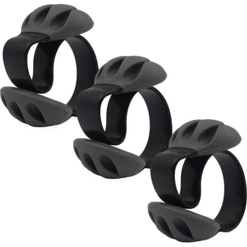 Multi-purpose Desktop Phone Cable Winder Headphone Clip Management Organizer Charger Cable Silicone Holder 3 Slot Strips