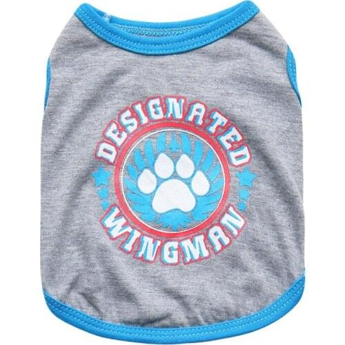 New Fashion Sports Dog Clothes Costume Yorkshire Chihuahua Pet Dog Clothing Cool Dog Shirt Vest Cotton Blue Red XS-L