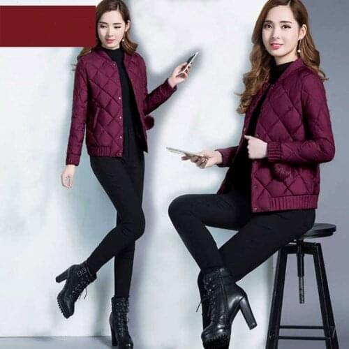 Winter new womens cotton coat lightweight warm cotton jacket womens winter casual cotton coat
