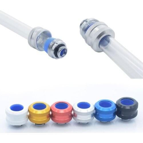 OD 14mm Anti-Off Hard Tubing Extender Fittings G1/4 Thread Rigid Fitting For Hard Pipe Computer Water Cooling Adapter