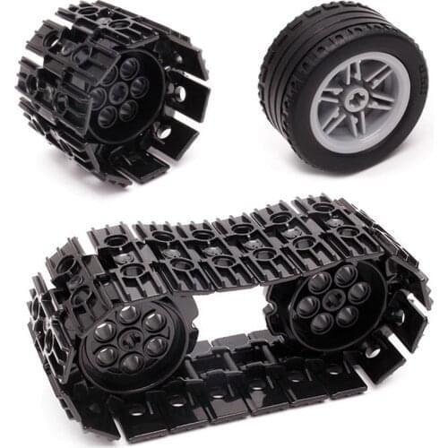 Track Plug Building Blocks Technical Parts Rubber Stopper Thread Attachment for Track Compatible for Track Toys