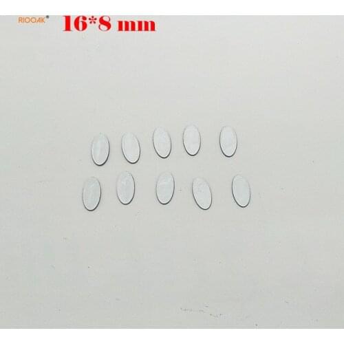 RIOOAK New 5 pcs 16*8mm Car Key Shell Sticker Logo For Hyundai Emblem Badge Aluminum DIY metal car key logo black white color