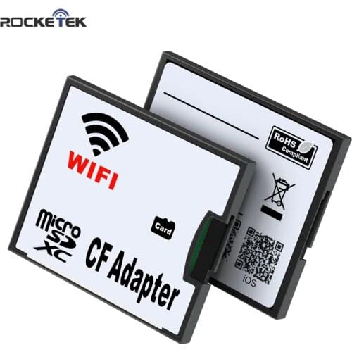 Rocketek Micro SD TF to CF/SD Wifi Memory Card Reader Converter Adapter MicroSD SDHC to Compact Flash Type I