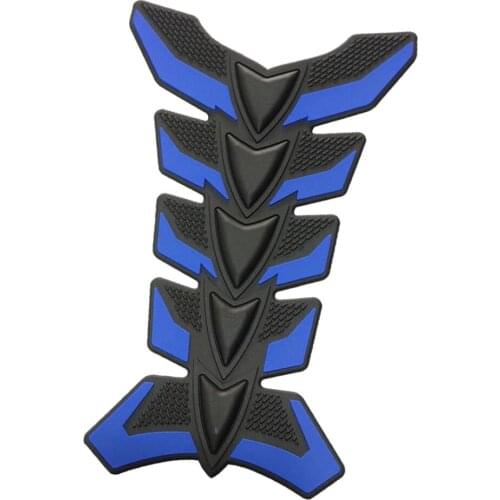 Blue 3D Rubber Motorcycle Modified Fuel Gas Tank Pad Protector Decal Sticker