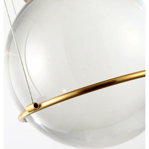 Modern Pendant Lights Black Glass Ball Pendant Lamp Long Line Hanging Lamp For Kitchen Living Room Nordic Globe Light Fixtures