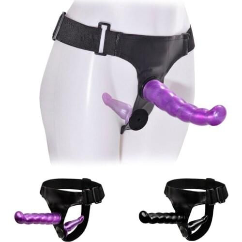 Erotic Lesbian Strap On Dildo Soft Silicone Strapon Harness Pegging Dick Realistic Penis Goods for Adult Sex Toys for Woman