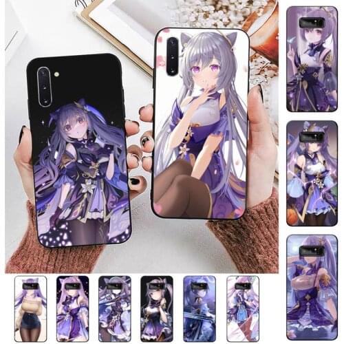 TOPLBPCS Genshin Impact Keqing Phone Case for Samsung Note 5 7 8 9 10 20 pro plus lite ultra A21 12 72