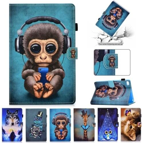 Tablet Cover For Funda iPad Mini Case 7.9" Cartoon Monkey Kids Wallet Stand Cover For iPad Mini 5 Case For iPad Mini 1 2 3 4 5