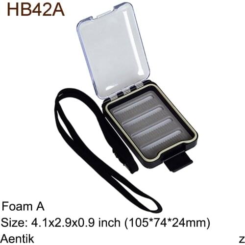 Aventik Small Size double faces waterproof fly fishing box 100% Waterproof Slit Foam Fly Fishing Box For Flies Box