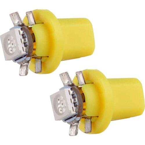 YSY 100pcs T5 B 8.5 5050 1Smd Led Dashboard Warning Indicator Bulbs B8.5 Car Light Lamp Lighting 12V