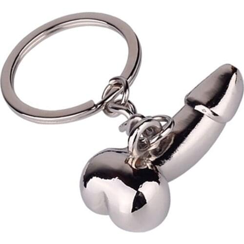 Funny Car Key Chain Sexy Penis Style Metal Creative Key Ring Purse Bag Pendant Decoration Car-Styling Hot Sale