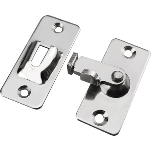 90 Degree Solid Door Latch Bolt 304 Stainless Steel Lock Sliding Door Right Angle Buckle Floding Door Door Latch Security