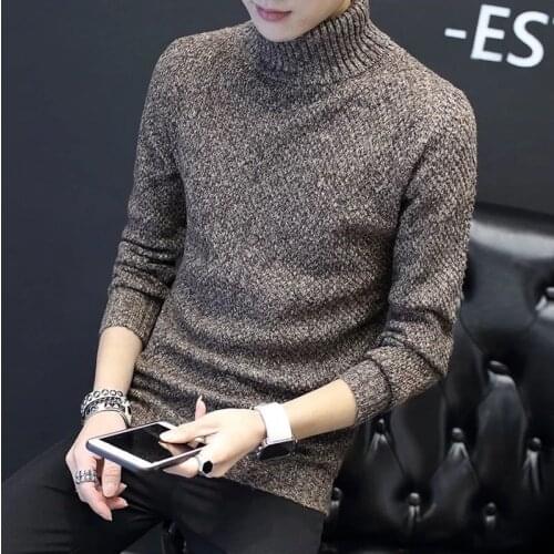 Winter Thick Warm Sweater Men Turtleneck Sweaters Slim Fit Pullover Men Classic Brand Casual Male Sweater