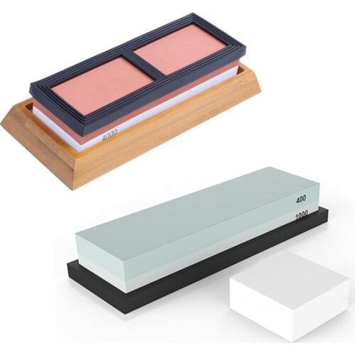 1 set Whetstone Sharpening Stone 2 Side Grit 400/1000 kit & 1 set Stone Whetstone Sharpening Stone 1000/4000 Grit kit