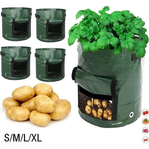 1Pc Portable Outdoor PE Vegetable Grow Bag Balcony Garden Patio Potato Tomato Flower Nursery Pot