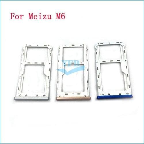 10pcs For Meizu M6 M6T Sim Card Slot Tray Holder Sim Card Reader Socket
