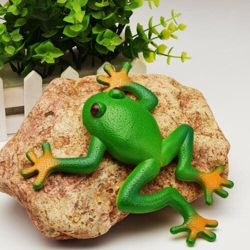 15cm Simulation TPR Frog Animal Soft Stretchy Model Spoof Stress Vent Squeeze Kids Toy Tabletop Ornaments Gift