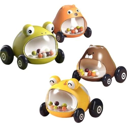 2 PCS Baby Car Toy Set Cartoon Animals Car Pull Back Cars Mini Montessori Unique Inertial Car Early Learning Educational Toys