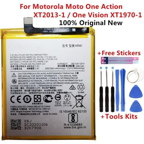 100% Original New 3500mAh KR40 Mobile Phone Replacement Battery For Motorola Moto One Action XT2013-1 / One Vision XT1970-1