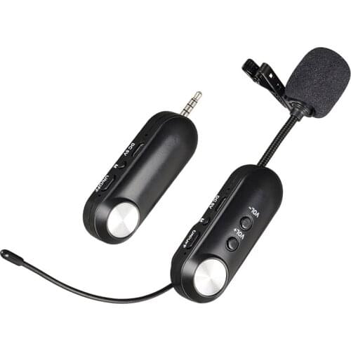 Wireless Microphone Clip-on Collar Tie Microphone Mobile Cell Phone Microphone Mic for Camera Recording