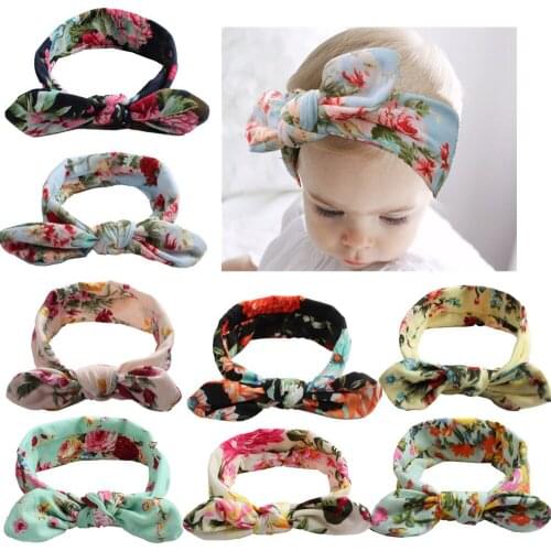 Bohemia Floral Elastic Hair Ties Headband Kind Baby Children Turbante Hair Accessories Bandage on a Head for Girls