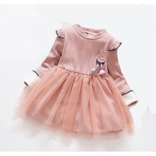 Kids dresses for girls spring and autumn clothes long-sleeved dress girls clothes dress childrens net yarn princess dress