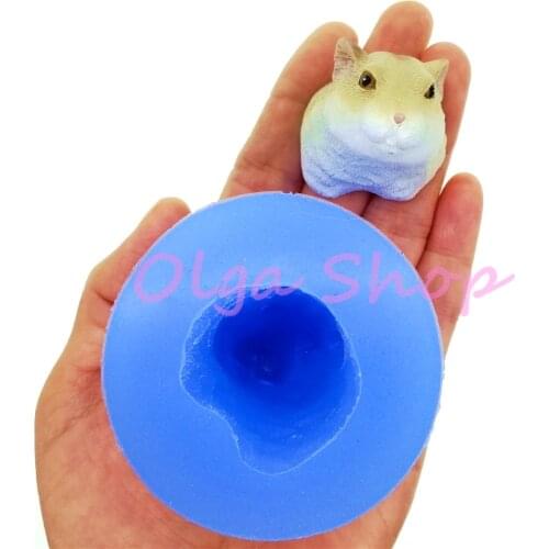 DYL924 36.0mm x 33.3mm 3D Rabbit Head Silicone Mold Fondant Cake Decoration Candy Craft Resin Clay Food Safe Oven Safe