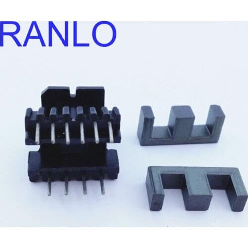 EE19 4+6pin transformer bobbin PC40 soft magnet ferrite core
