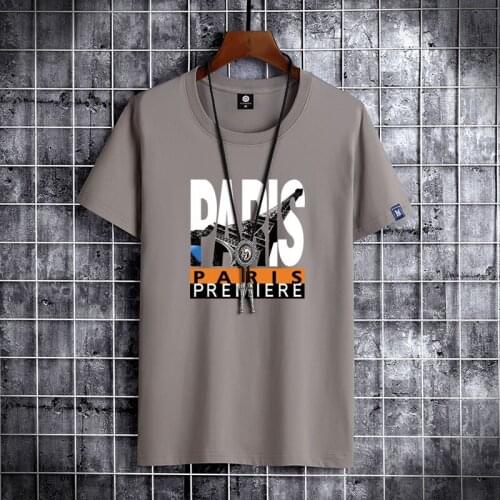 2021 NEW Iron Tower Printing 100% cotton Men T Shirt Hip-Hop Cotton T-shirt O-neck Summer Male Causal Tshirts Fashion Loose Tees