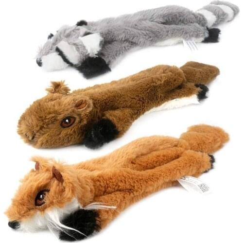 Interactive Dog Plush Toy Squeaker Durable Unstuffed Squeaky Toy Pet Medium Large Dog Toys Animals Machine Washable Chew Toys