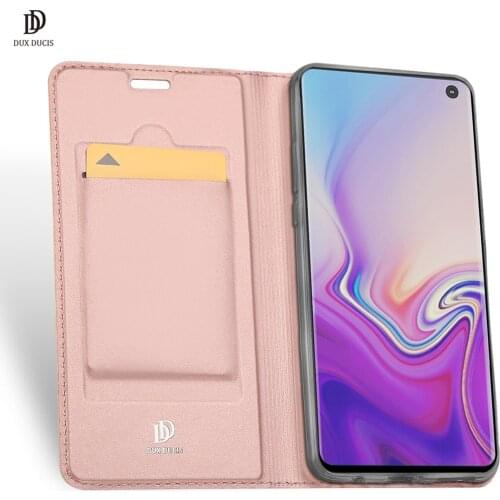 For Samsung Galaxy S10E DUX DUCIS Skin Pro Series Leather Wallet Flip Case Full Protection Steady Stand Magnetic Closure
