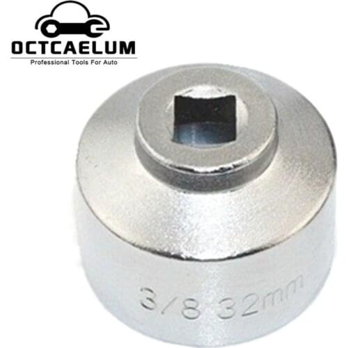 Car Oil Filter Wrench Cap Socket Removal Tool 32mm 3/8" For Mercedes-Benz GM Opel