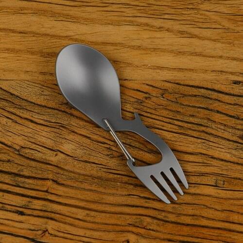 Multifunctional Camping Tableware Spoon Titanium Outdoor Alloy Practical Portable Travel Essent 2021 New
