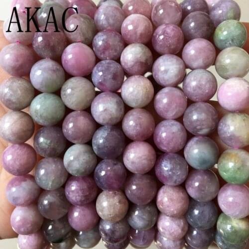 Approx9-9.8mm AKAC natural rarely pink tourmaline bracelet smooth round loose beads