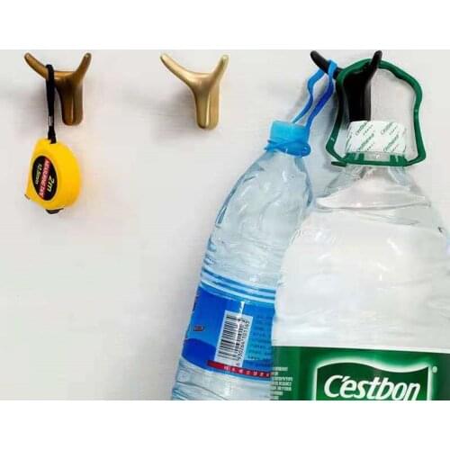 New Max Load-bearing Golden Coat Hook Wall Mounted Bull Head Solid Zinc Alloy Wardrobe Entrance Fitting Coat Clothes Hooks