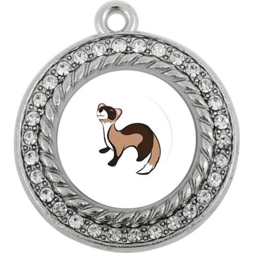 NEW FSHION ANIMALS FERRET CHARM antique silver plated jewelry accessory