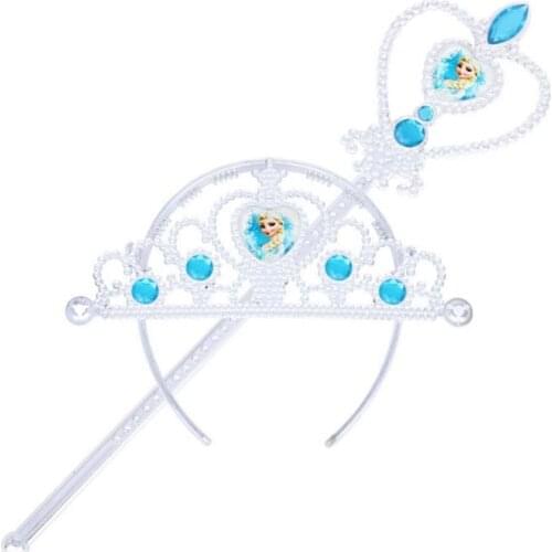 Plastic Crown multicolor Crystal Crown plating issuing two sets of magic wand