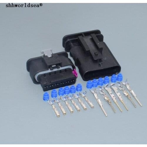 Shhworldsea 6p 1.2mm Motor Actuator/Door Lock Block Connector Plug With Cable Wire Pigtail For VW Audi 4F0 973 706 1-2141324-1