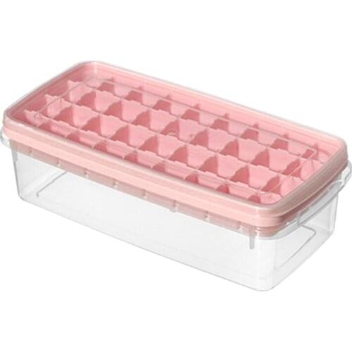 Rectangular Ice Cube Trays with Lids Easy Release Flexible Storage Bin Stackable,Ice Cube Making Trays