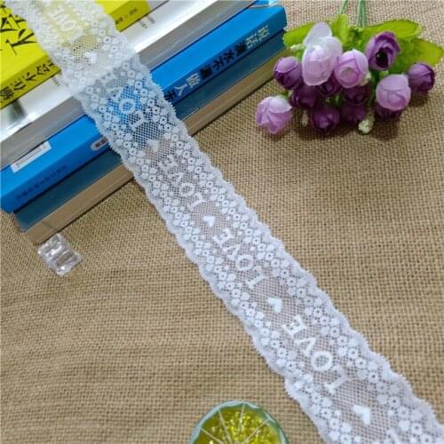 S1404-1 5.5cm white elastic soft mesh spandex French Swiss lace lace womens underwear fabric