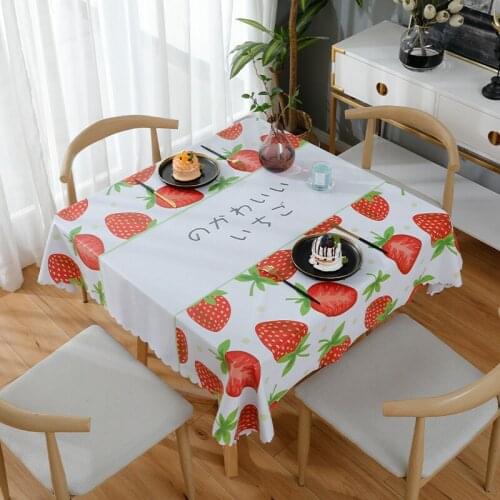 Table Cloth Waterproof Washable Plant Pvc Table Cover Dining Table Decorative Square скатерть на стол пледы и покрывала