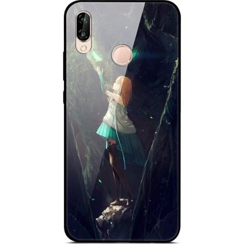 Glass Case For Huawei P20 Lite Phone Case Phone Cover Phone Shell Back Bumper Series 3