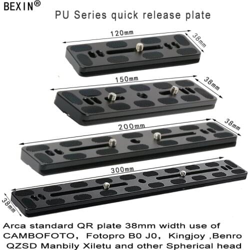 BEXIN Universal Metal Arca Swiss Mount Adapter Quick Release Plate With 1/4 Screw For Benro Tripod Ball Head PU300/200/150/120