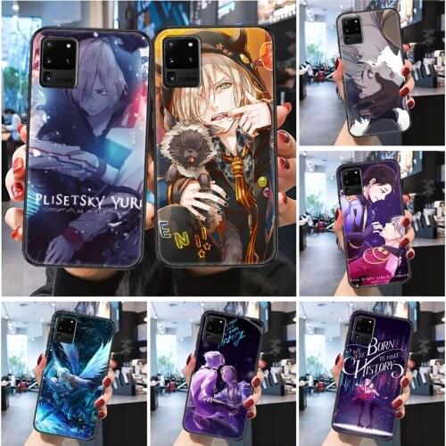 Yuri on Ice Katsuki Plisetsky Phone case For Samsung Galaxy Note 4 8 9 10 20 S8 S9 S10 S10E S20 Plus UITRA Ultra Frosted black