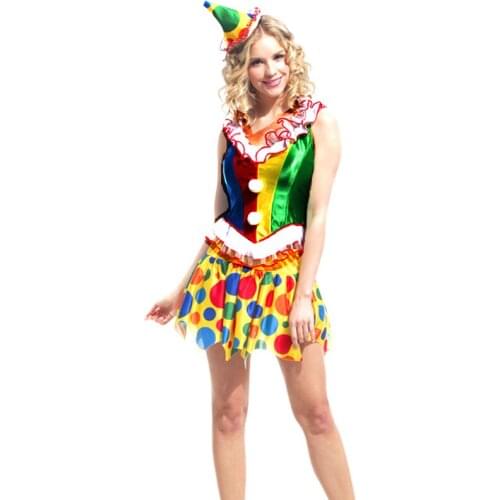 Anime girls clown cosplay suit adult female costume girls anime dress light and thin high quality large stock