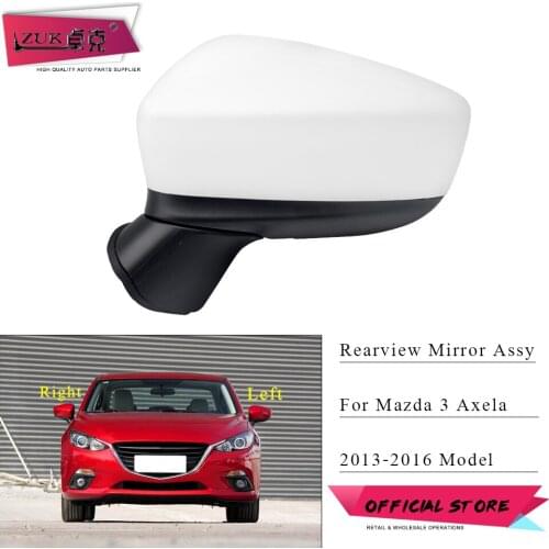 ZUK Car Exterior Door Mirror Assy For MAZDA 3 AXELA BN BM 2013 2014 2015 2016 8-PINS With Electric Folding Heating LED Signal